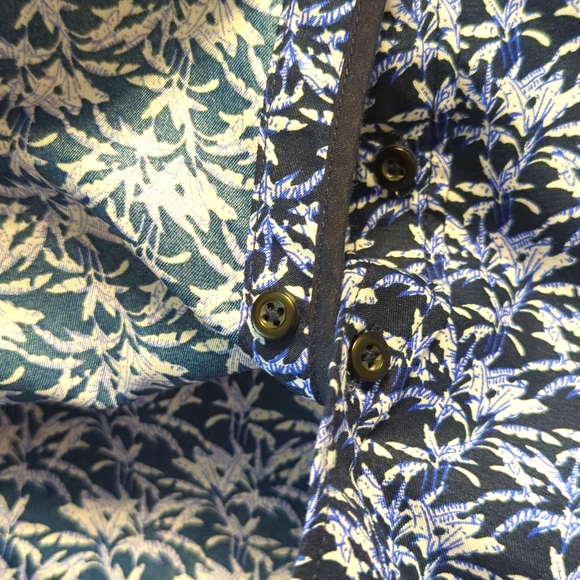 Daniel K Boys Blue Patterned Short Sleeve Shirt Sz 8-9 - Picture 4 of 6